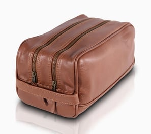 Personalized Leather Gift Dopp Kit Toiletry Kit