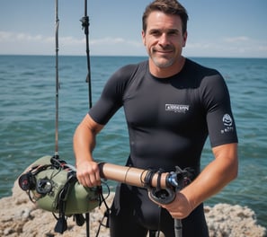 man standing near white wall
