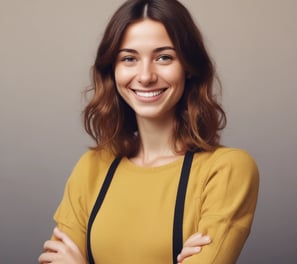 woman wearing black scoop-neck long-sleeved shirt