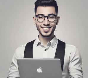 man standing near white wall