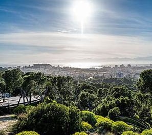 View over Cagliari and Poetto from Monte Urpinu