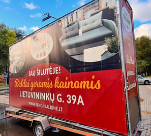 lauko mobili reklama, lauko reklama, politine reklama, reklamine priekaba, priekabos, priekabeles