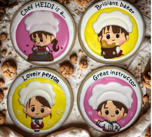 Custom cookie gift box featuring beautifully decorated cookies with heartfelt messages of appreciation, love, and gratitude