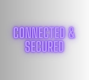 Purple Connected & Secured with grey background