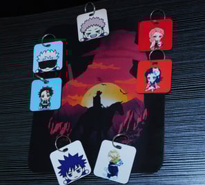Llaveros y Mousepad con diseños de Anime