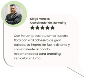 Impresión de vinil para vitrinas de tienda en Lima – Testimonio de cliente satisfecho con Peruimpress