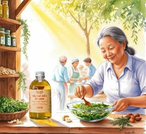 Dầu hạt điều ép lạnh chiên xào nấu