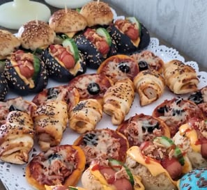 Plateau salé pizza burger