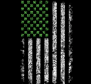 a flag with shamrock shamrock clovers and shamrocks