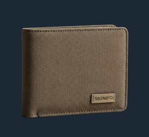 Contoh dompet kanvas pria merk SIGNIFO.