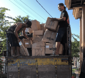 Angkut barang bekas pakai kendaraan operasional