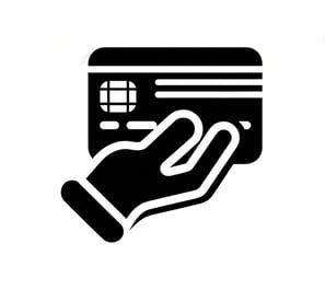 hand holding payment card