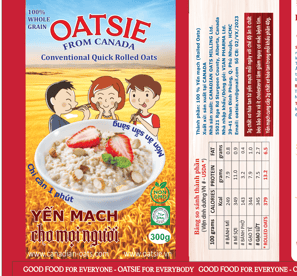 yến mạch dinh dưỡng nguyên chất Canada Oatsie 300g