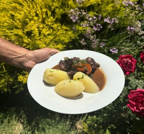 Almuerzo boeuf bourguignon
