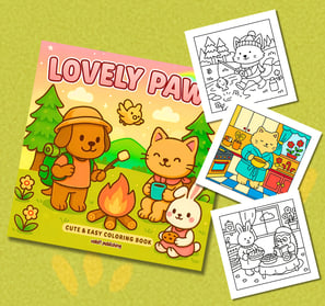 Lovely Pawz Coloring Book