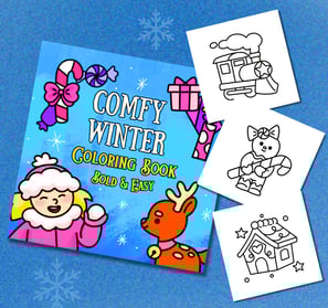 Winter Christmas Coloring Book Bold and Easy