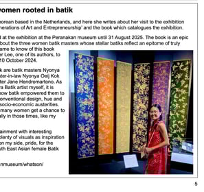 the batik guild, batik artist, shuenlispirit, peranakan museum, singapore, exhibition, peter lee