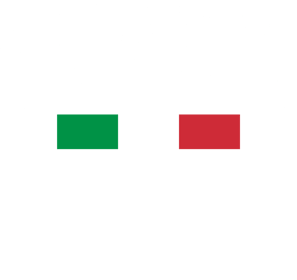 a green and white italy flag with the word italy