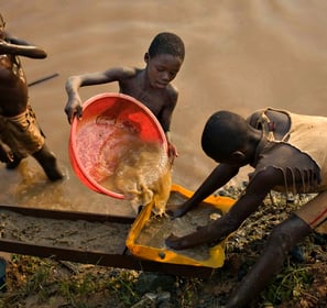children mining for gold (Hard labour)