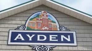 Town of Ayden, NC sign on a building.