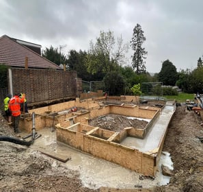 Experienced groundwork contractor at construction site