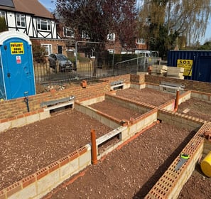 Professional groundwork contractor leveling ground