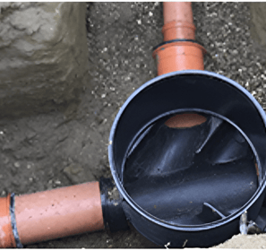 Groundwork contractor preparing Drainage