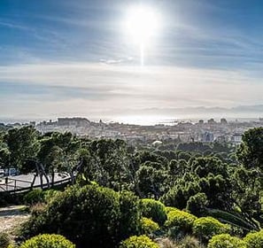 View over Cagliari and Poetto from Monte Urpinu