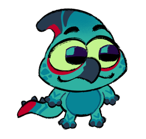 Sasha's Mascot - Parasaurolophus
