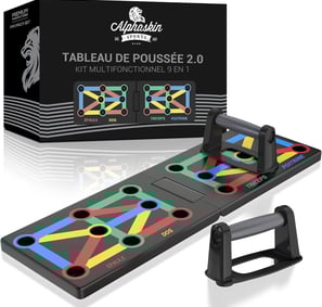 Ensemble de planches push-up ALPHASKIN® Premium I poignées push-up entraînement à domicile I planche