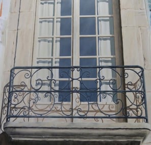 Animer vos façades avec un trompe-l'oeil de fenêtre. Peint directement sur le mur ou sur une toile marouflée ou autres suppor