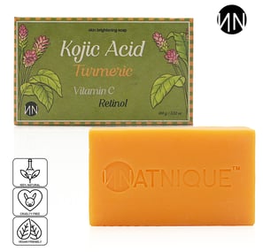 natnique natural kojic acid soap bar reduce hyperpigmentation clear lighten skin scars acne reduce