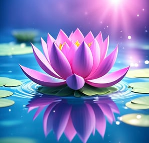 purple lotus flower symbolizing healing and growth
