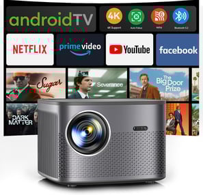 Vidéoprojecteur 4K [Netflix-autofocus] 26000 lumens 1080P Natif Full HD