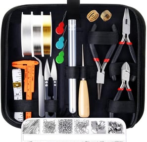 PAXCOO jewelry making kit with 845 tools and supplies for DIY beading, crafting, and necklace repair