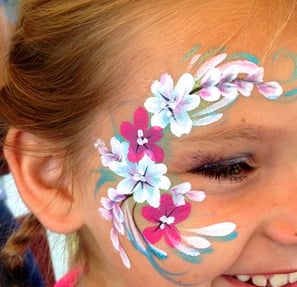 Flower Eye Design At a Children's Birthday Party