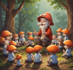 a gnome with a red hat and a gnome with a red hat