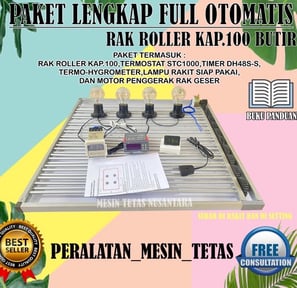 Paket Lengkap Rak Roller Mesin Tetas Otomatis 100 Butir