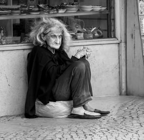 Hard life. Lisbon, Portugal