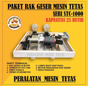 Paket Rak Geser Kap. 25 untuk Mesin Tetas Full Otomatis