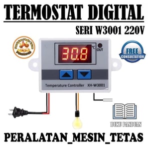 Termostat Digital 220V Termostat W3001 AC Untuk Mesin Tetas