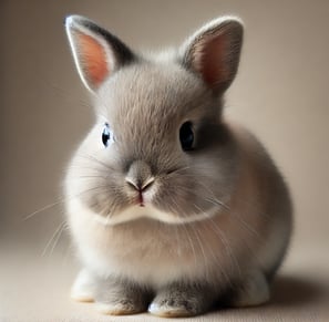 netherland dwarf rabbit sitting