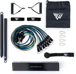 SmartWorkout® - Kit Elastiques de Musculation Professionnel - Pack Fitness Complet 19 pcs