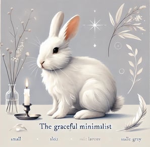 a white rabbit sitting on a table