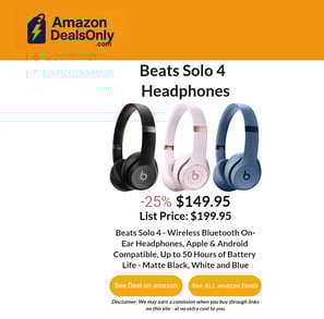 Beats Solo 4  Headphones. Dest Deal on amazon.com!