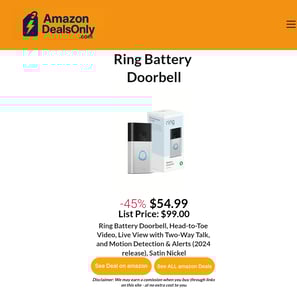 Ring Battery Doorbell. Best Deal on amazon.com!