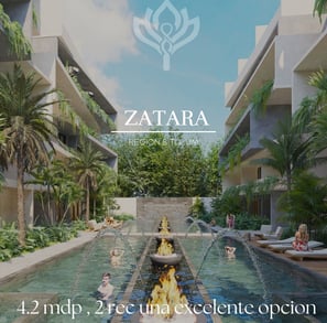 zatara tulum dk del caribe, comprar departamento con amenidades wellness tulum, airbnb tulum