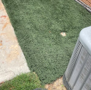 Turf install with recycle turf