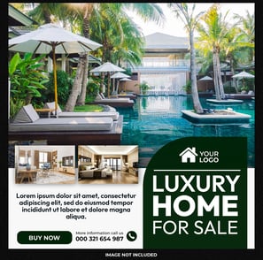 a flyer for a luxury home for sale