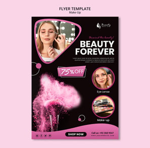 a flyer for a beauty product